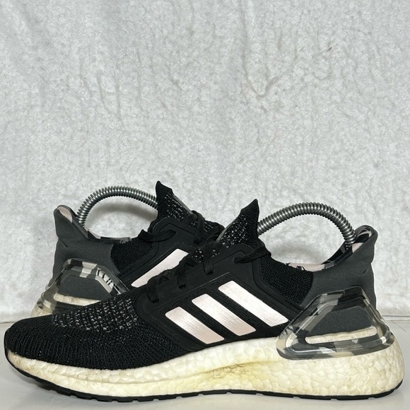 Adidas Womens Black Grey Ultra Boost 20 Running Athletic Sneakers Shoes SZ US 7 - Picture 7 of 11